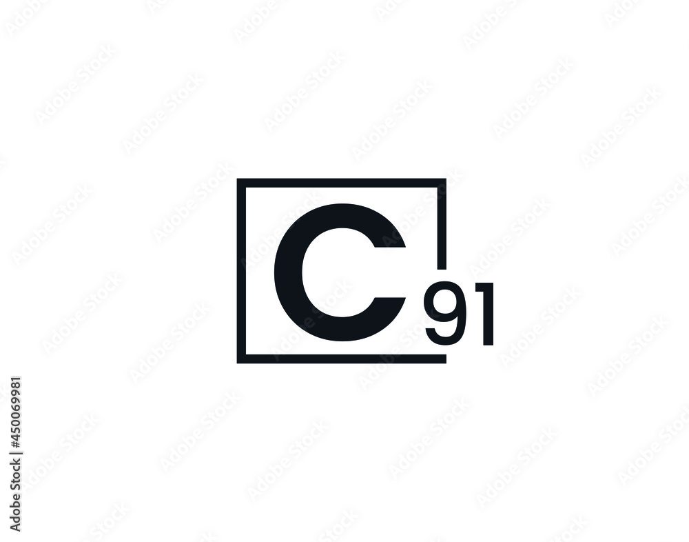 C91, 91C Initial letter logo C91, 91C Initial letter logo