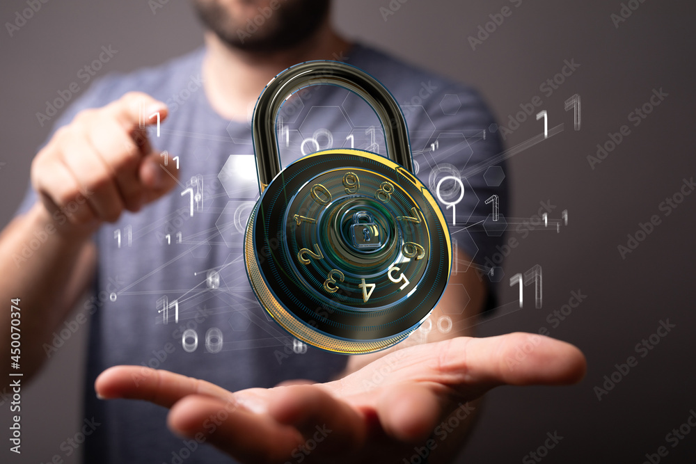 Protection network security computer and safe your data concept Protection network security computer and safe your data concept