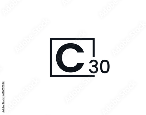 C30, 30C Initial letter logo photo