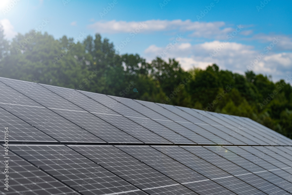 renewable energy - solar energy - solar farm - background