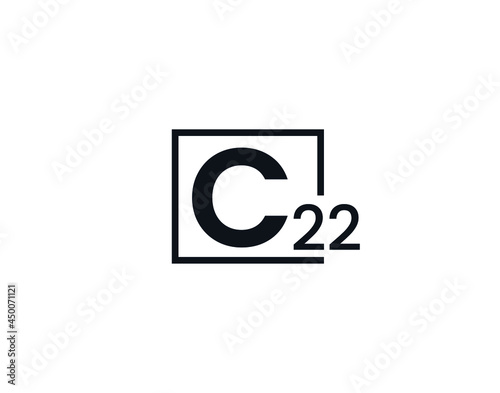 C22, 22C Initial letter logo