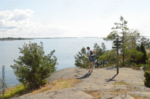 Beautiful nature and landscapes around the archipelago and islands in Blekinge Skärgård, Sweden photo
