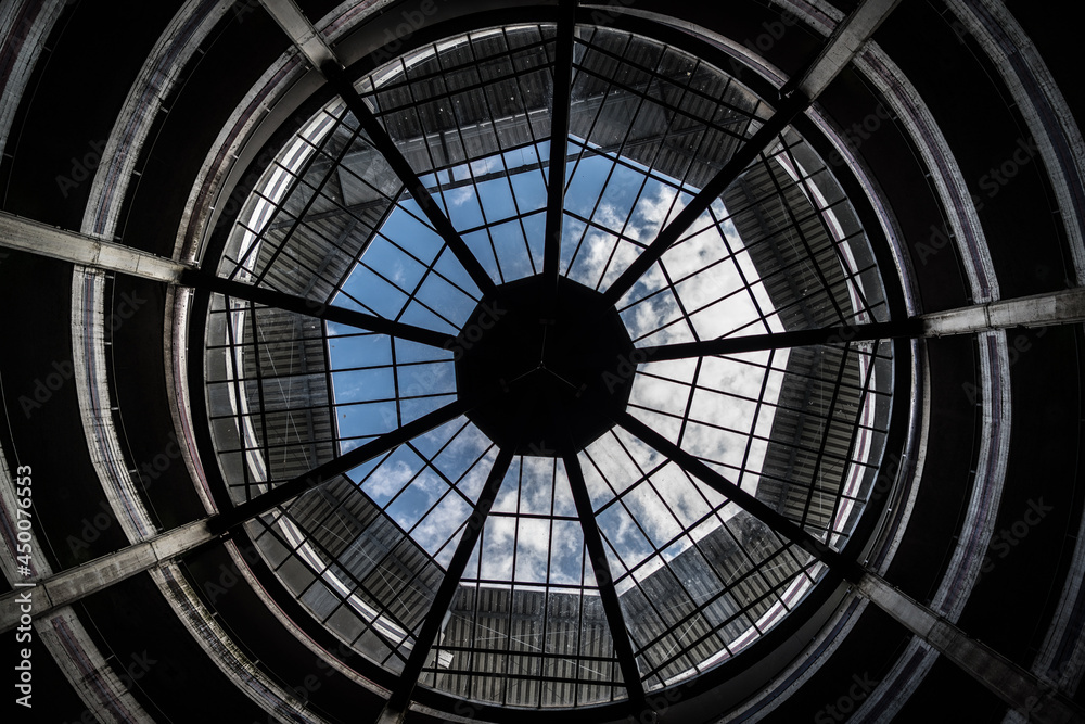 glass dome of the roof