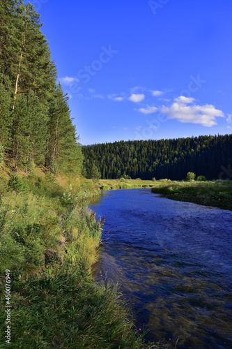 Clean Ural river Irgina.