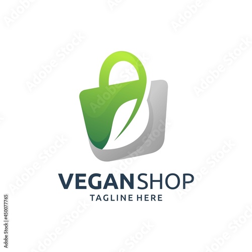 vegan shop logo design