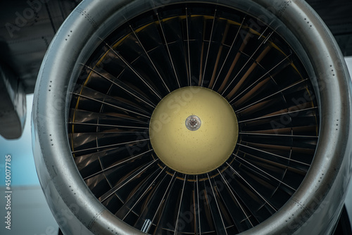 Airplane engine close up