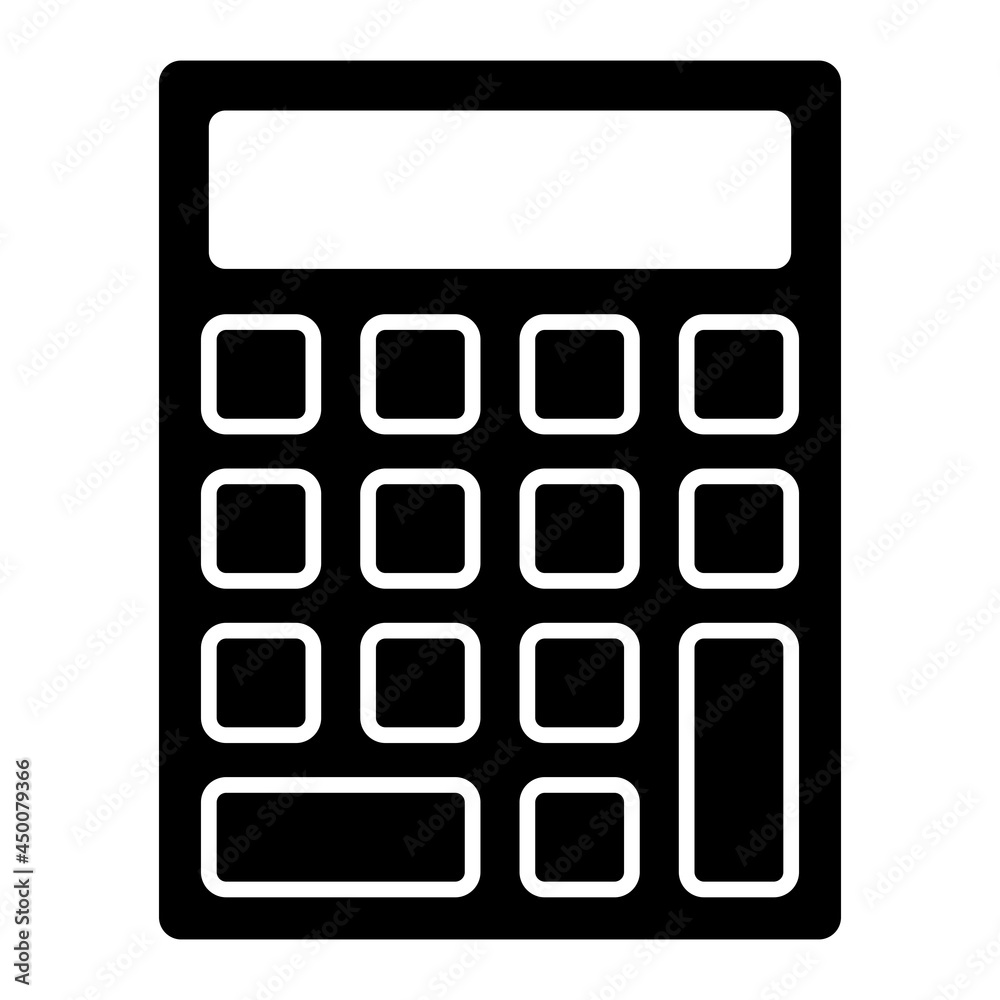 Vector Calculator Glyph Icon Design Vector Calculator Glyph Icon Design