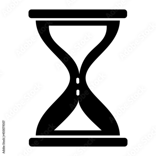 ector Hour Glass Glyph Icon Design