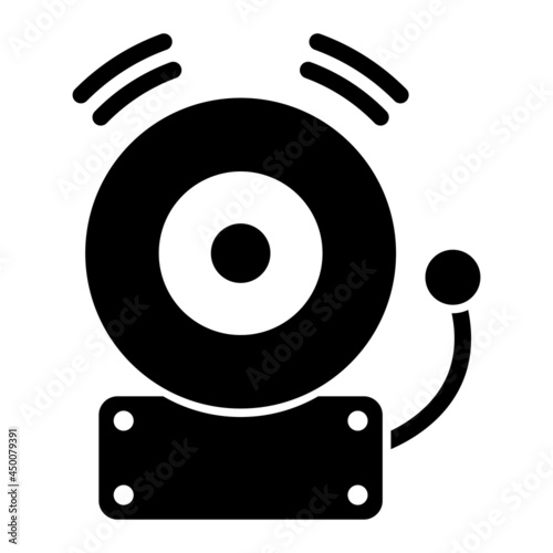 Vector Buzzer Glyph Icon Design