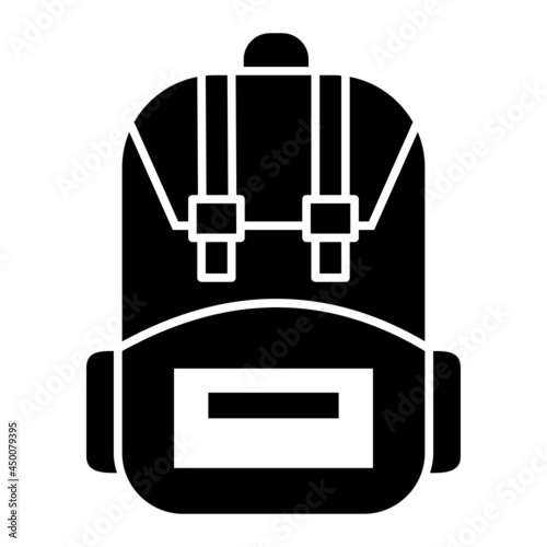 Vector Bagpack Glyph Icon Design