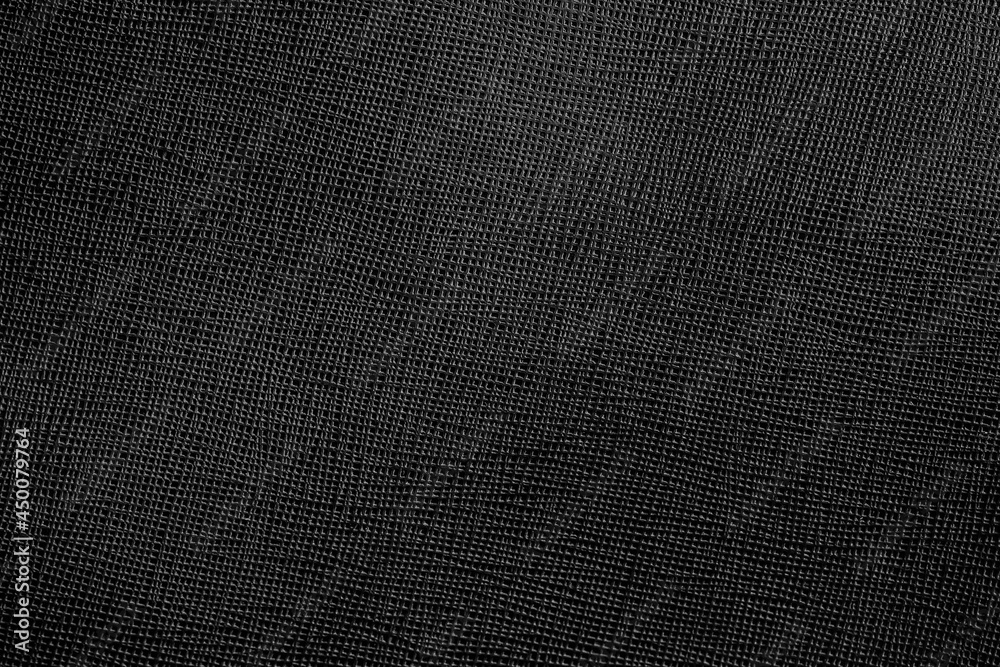 Black leather texture, structure of sackcloth, canvas pattern. Background Black leather texture, structure of sackcloth, canvas pattern. Background