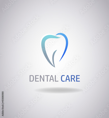 Abstract tooth image. The good choice for Logo, emblem, lable.