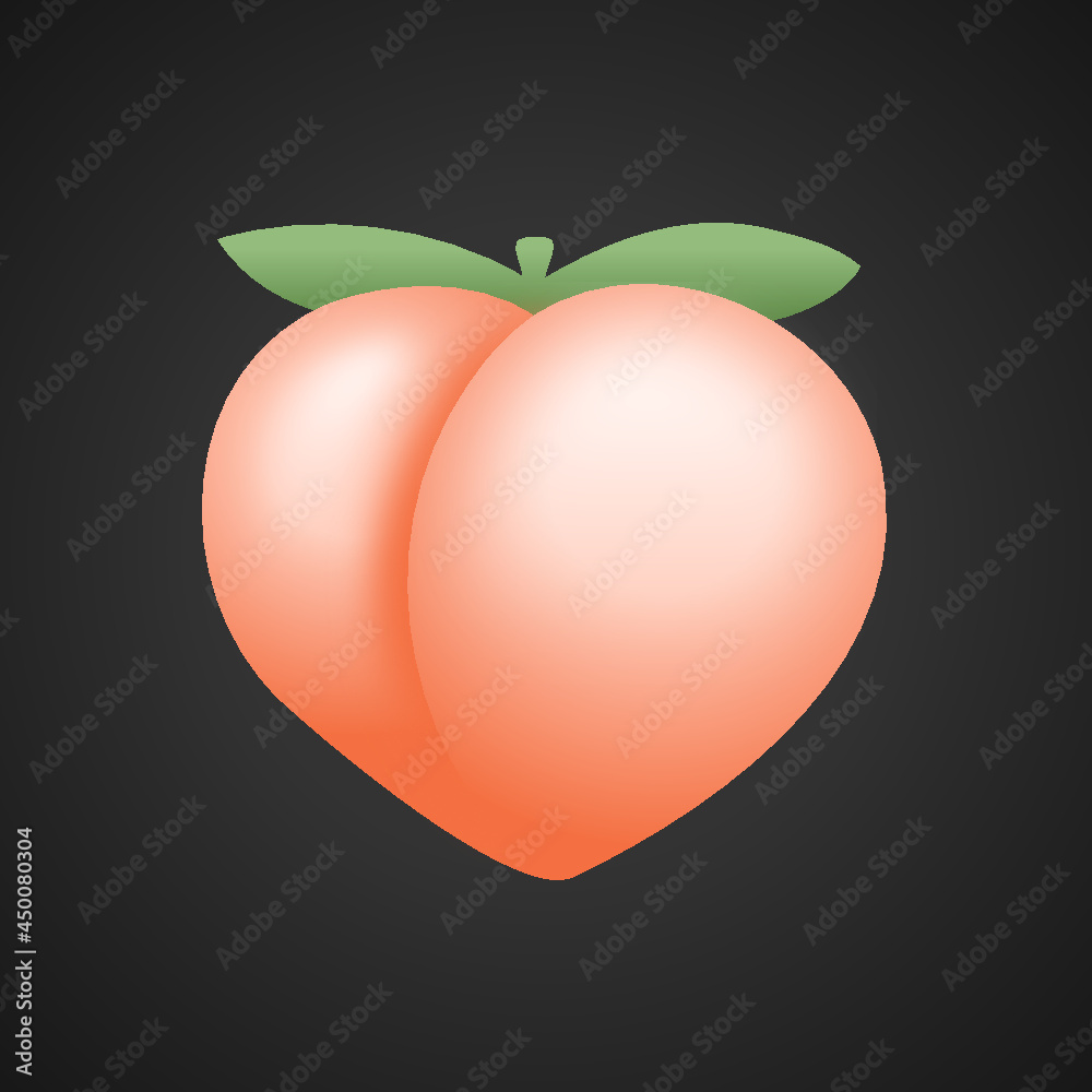 Peach Emoji Butt Innuendo Illustration Cartoon Drawing Stock-vektor | Adobe  Stock