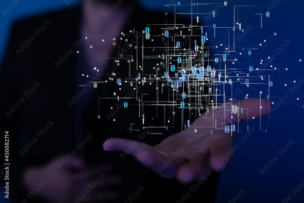 Technology background. Big data concept. Binary Technology background. Big data concept. Binary