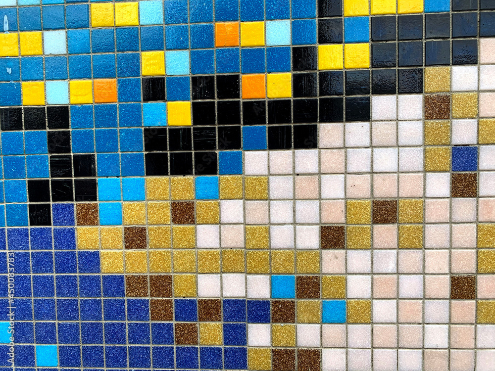 Fototapeta premium Ceramic tile patterns and colors. For the design and decoration of the background.