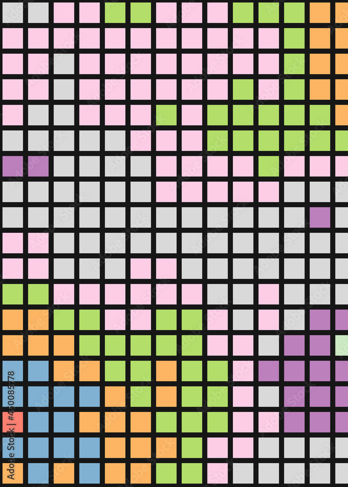 Fototapeta premium Color Pixels Cloud Abstract Computational Generative Art background illustration