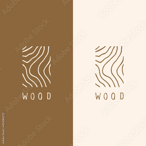 wood texture, wood logo design vector illustration