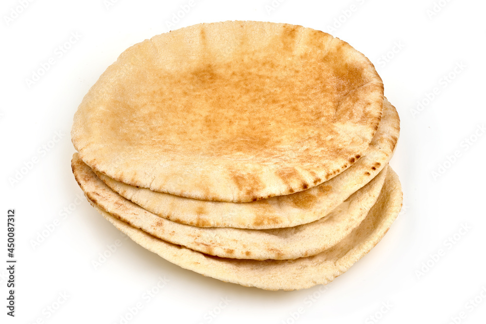 Pita bread, isolated on white background. High resolution image Pita bread, isolated on white background. High resolution image