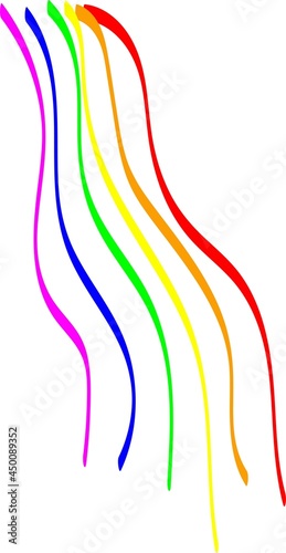 simple ribbon strokes in rainbow colors of the LGBTQ community