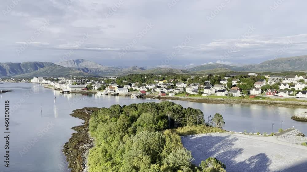 View from Brønnøysund bridge,Helgeland,Nordland county,scandinavia,Europe View from Brønnøysund bridge,Helgeland,Nordland county,scandinavia,Europe