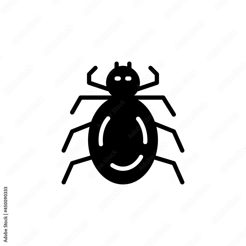 Obraz premium Animal spider icon solid style vector