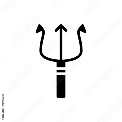 trident icon solid style vector  editable clean node