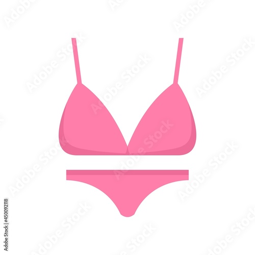 Sport swimsuit icon flat isolated vector