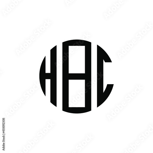 HBC letter logo design. HBC modern letter logo with black background. HBC creative  letter logo. simple and modern letter HBC logo template, HBC circle letter logo design with circle shape. HBC   photo