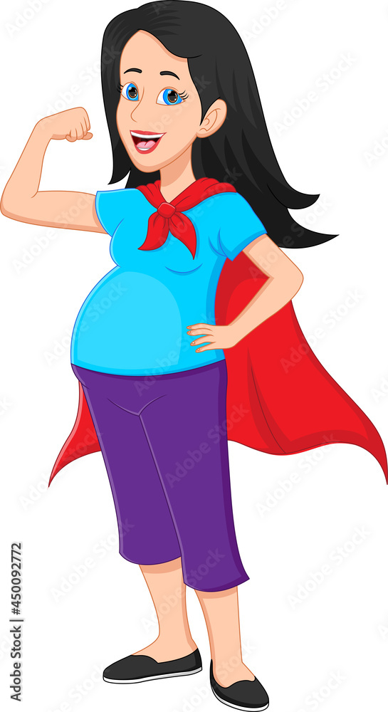 strong pregnant woman isolated on white background strong pregnant woman isolated on white background