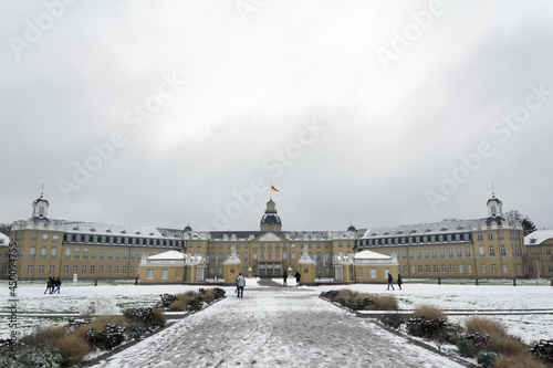 Germany, Karlsruhe: Castle in winter 
