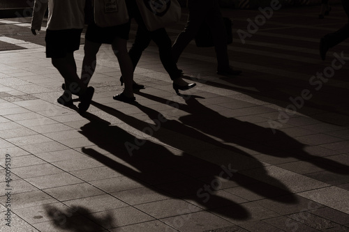 people crossing the street