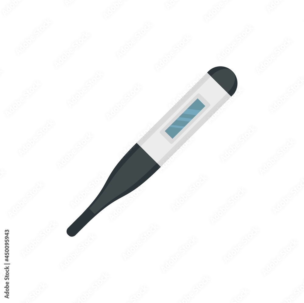 Personal electric thermometer icon flat isolated vector