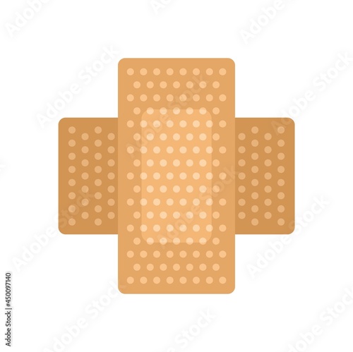 Survival skin plaster icon flat isolated vector