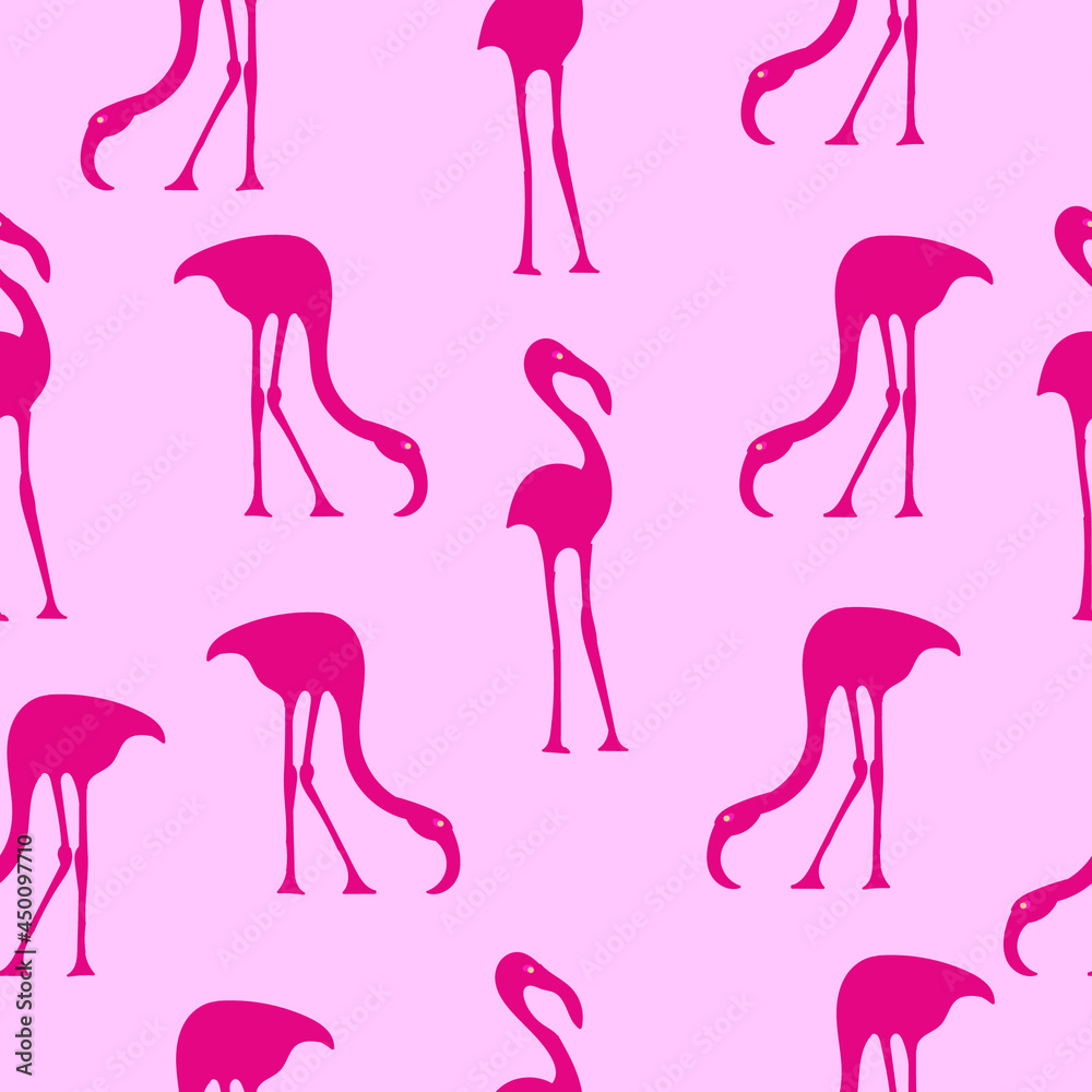 Obraz premium Flamingo Bird Seamless Pattern