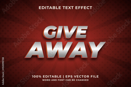 Giveaway Text Effect Premium Vector