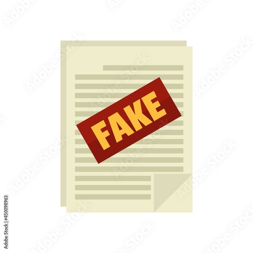 Fake news papers icon flat isolated vector