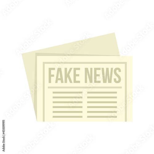City fake news newspaper icon flat isolated vector