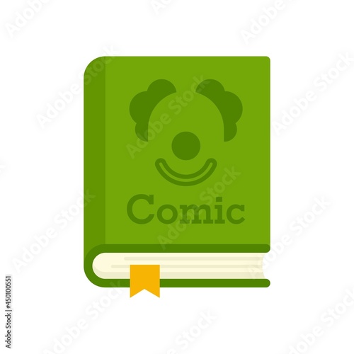 Comic genre book icon flat isolated vector