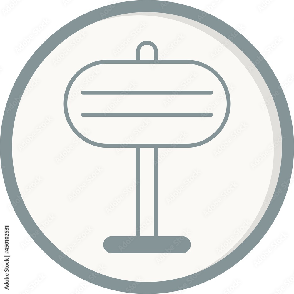Notice Board Linear Vector Icon Design