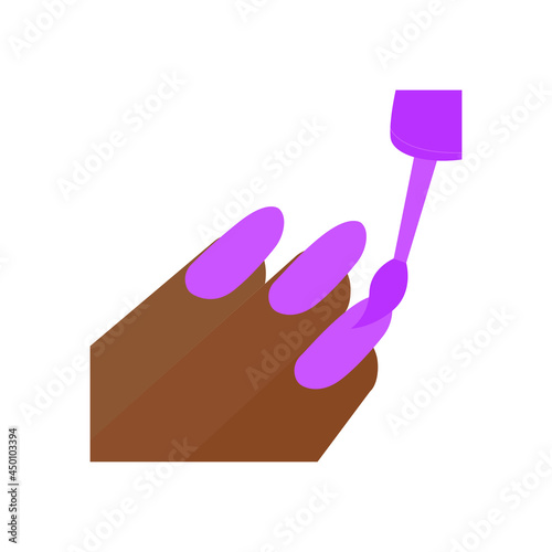 Nail Polish: Medium Dark Skin Tone Emoji vector