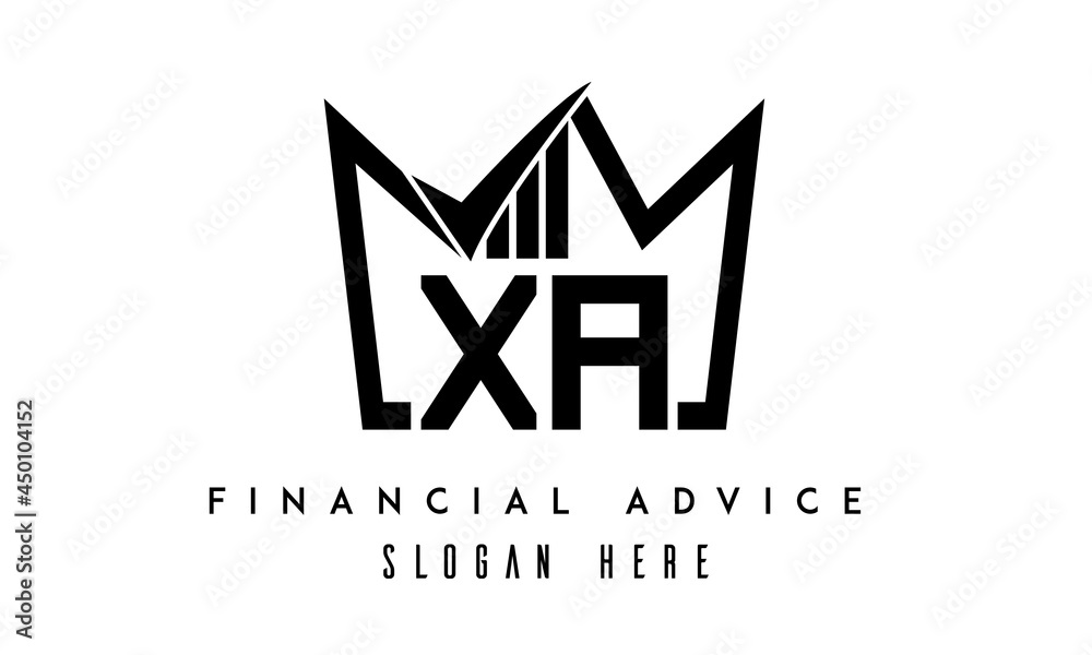 Fototapeta premium XA financial advice creative latter logo