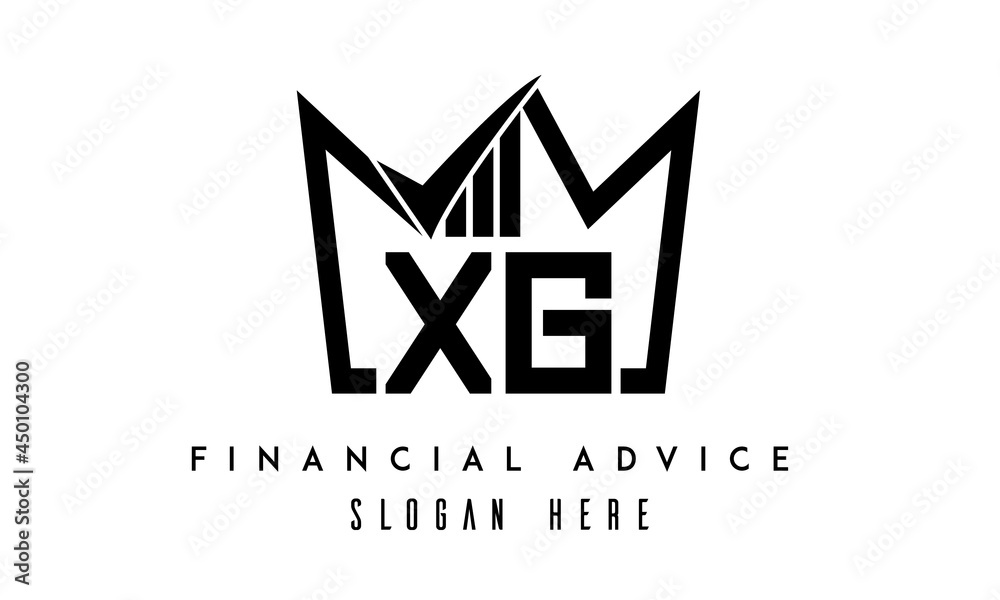 Fototapeta premium XG financial advice creative latter logo