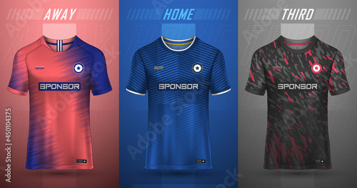 Premium collection of soccer jerseys Free Vector