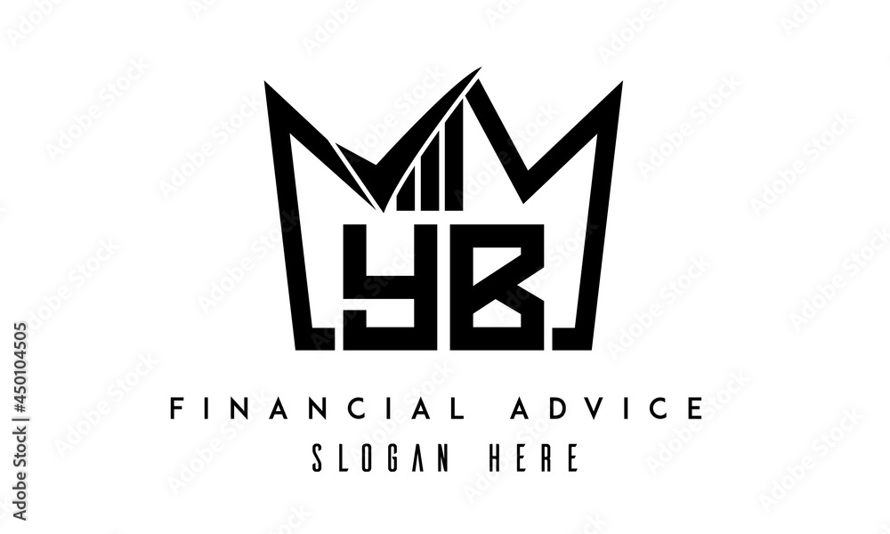 Fototapeta premium YB financial advice creative latter logo