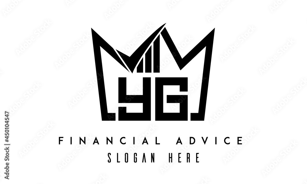 Fototapeta premium YG financial advice creative latter logo