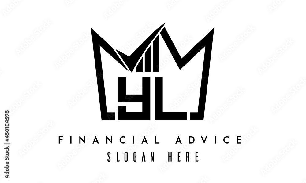 YL financial advice creative latter logo YL financial advice creative latter logo