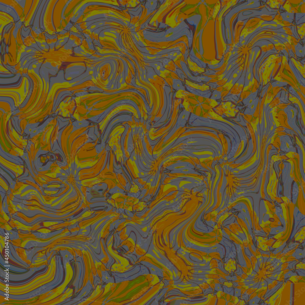 orange and yellow groovy psychedelic swirls