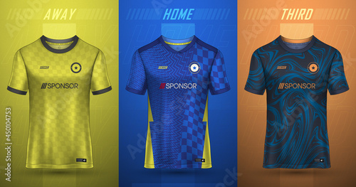 Premium collection of soccer jerseys Free Vector