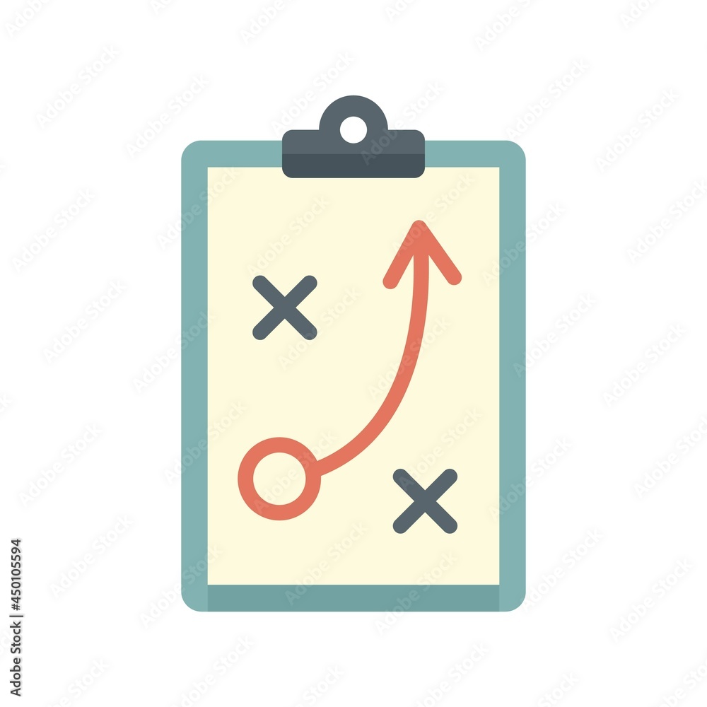 Life skills tactical board icon flat isolated vector Life skills tactical board icon flat isolated vector