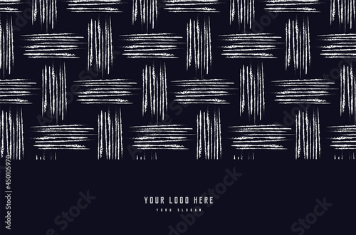 Dark Blue Geometric ethnic pattern embroidery design for background or wallpaper used in clothing,skirt,carpet,wallpaper,wrapping,Batik,fabric,FASHION, with text Vector, illustration STYLE.eps